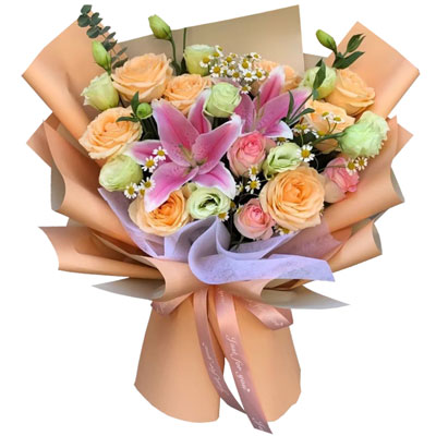 辽阳11朵玫瑰桔梗百合，陪你每个季节